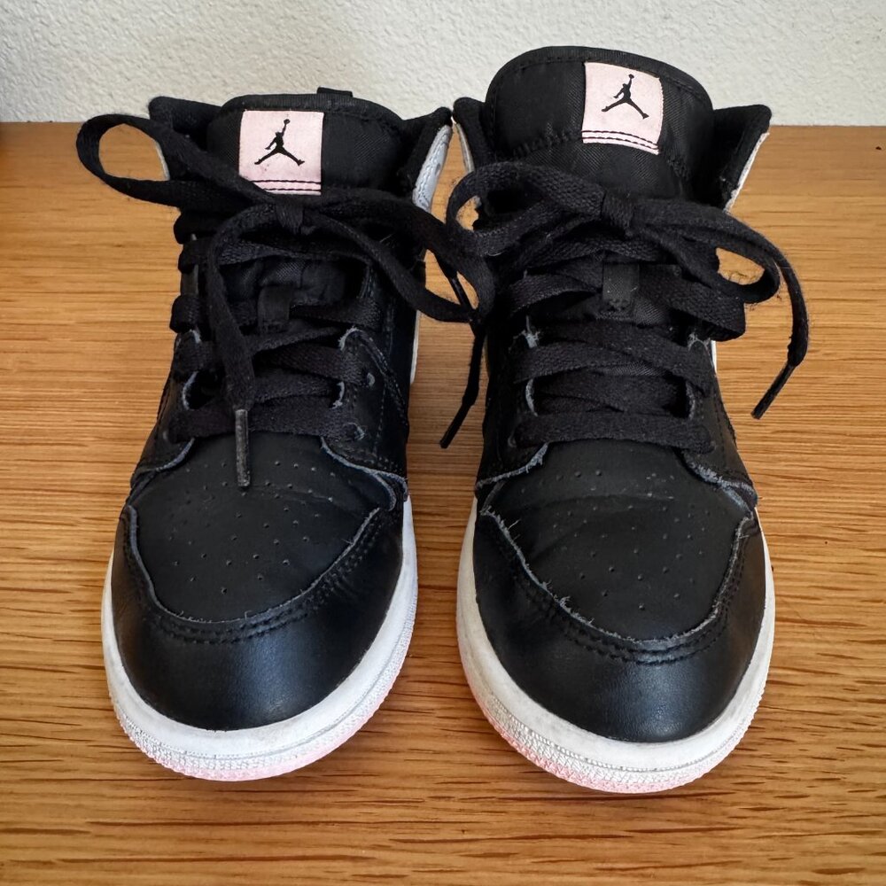 NIKE JORDAN AJ1 MID ARTIC PINK 2Y BLACK PINK AIR JORDAN 1 STREETWEAR TREND SHOES
